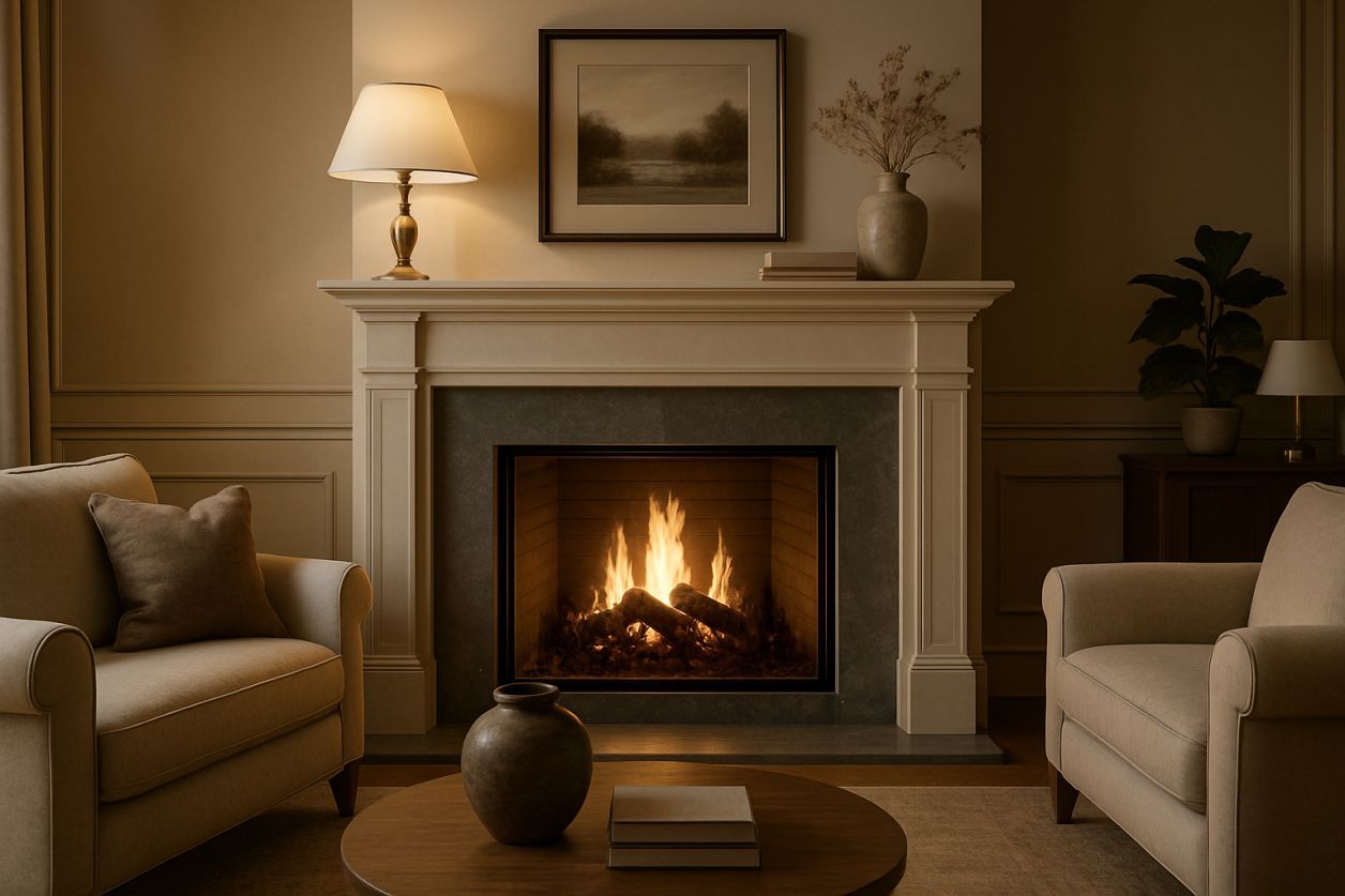 Revêtement moderne pour cheminée classique