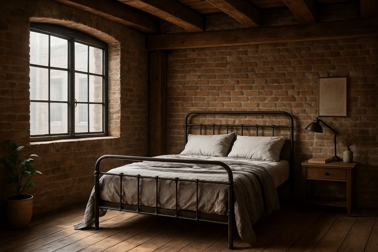 Chambre style loft : matières brutes trendy