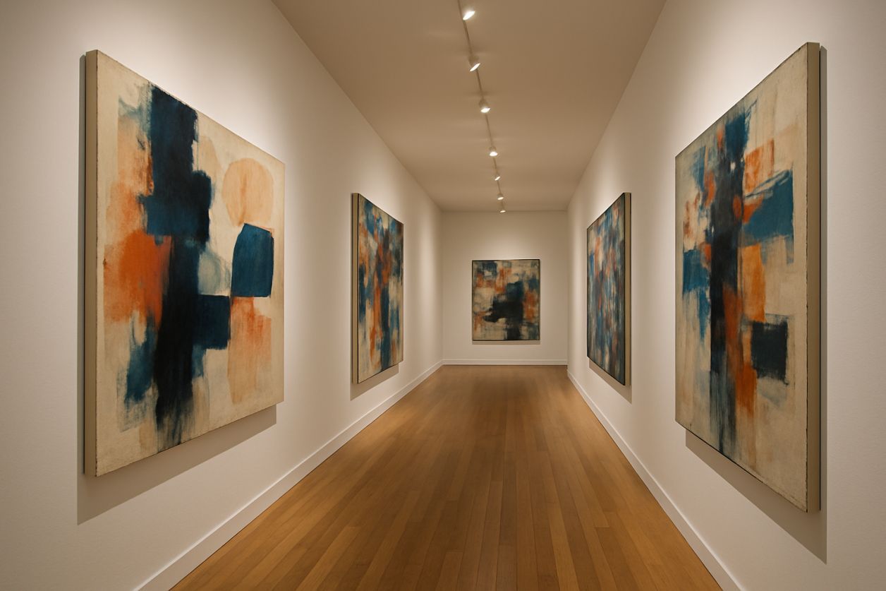 Une ambiance galerie d’art dans le couloir