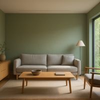 Salon contemporain : osez le vert sauge