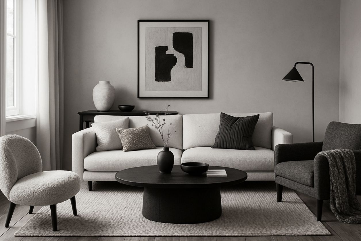 Déco noir et blanc : jouez sur les textures