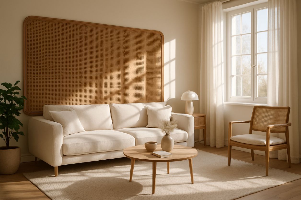 Mur en cannage : la touche nature chic